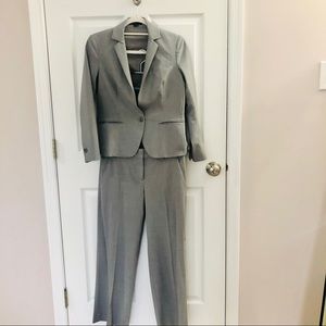 Theory Suit Gray Casse Tailor Blazer & Max C Pants